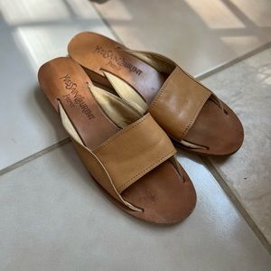 Vintage Yves St. Laurent leather sandals